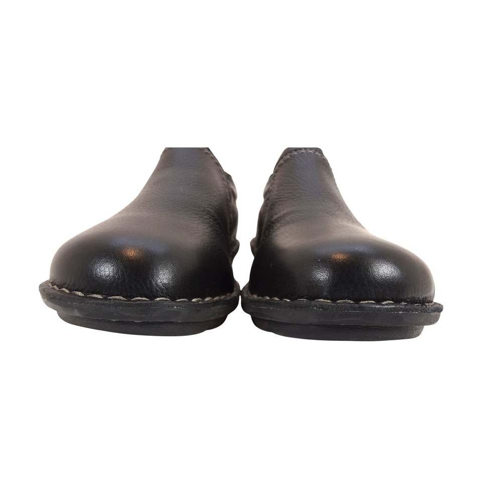 Clarks Collection Loafers Women 9 Wide Black Excellent Leather Slip On Cushioned - Picture 4 of 8